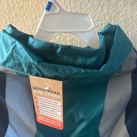 Dogs Teal and Gray Waterproof 3in 1 Jacket Sz XL - Picture 4 of 7